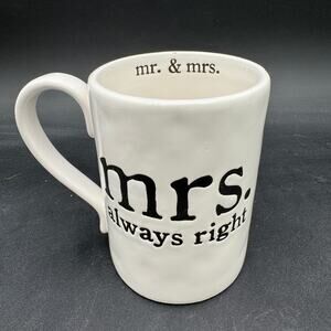 Mrs. Always Right Coffee Tea Mug by Mud Pie